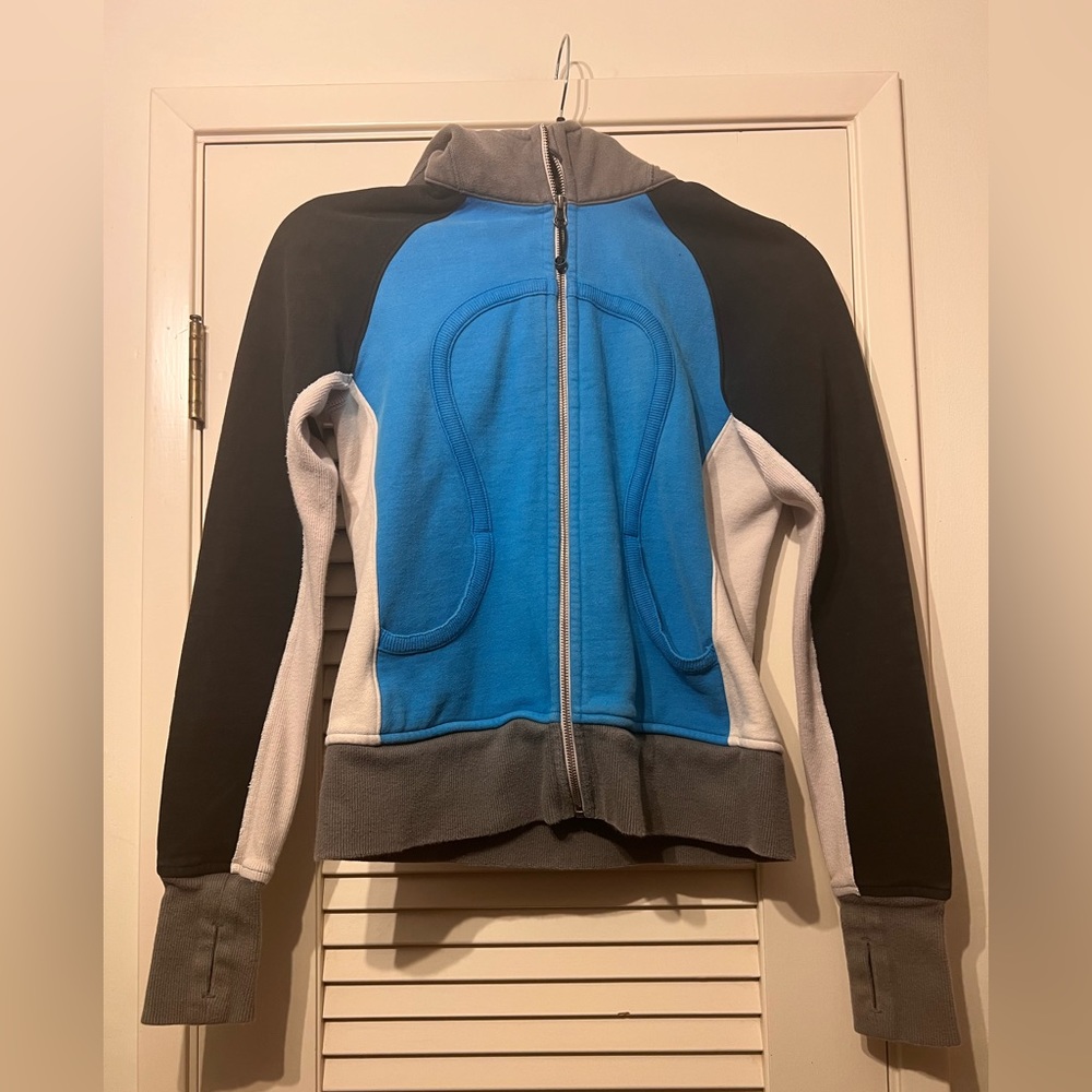 lululemon athletica Blue, Black & Gray Full-Zip Jacket